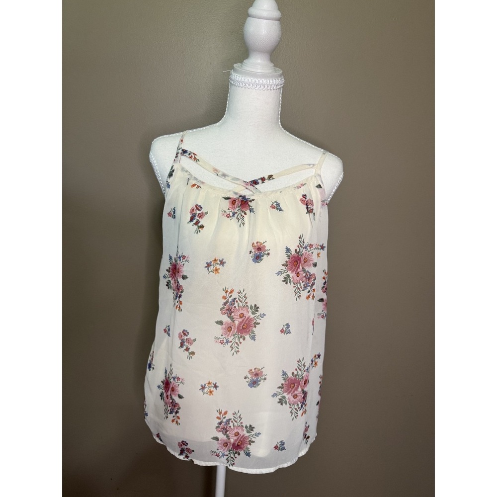 Knitworks Sleeveless Floral Blouse Size 16 #1110